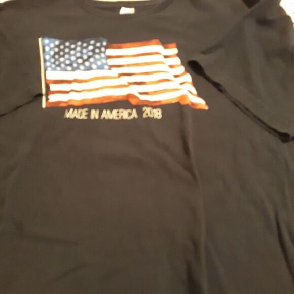 Made in America Patriotic T Shirt American Flag Graphic 2018 Black Size XL - Picture 4 of 6